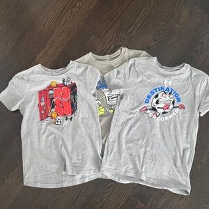 Under Armour Kids Graphic Tees - Gray and Blue